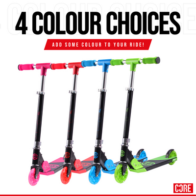 CORE Kids Foldy Black & Green Kick Scooter For Kids I Kick Scooter For Kids Color Choice