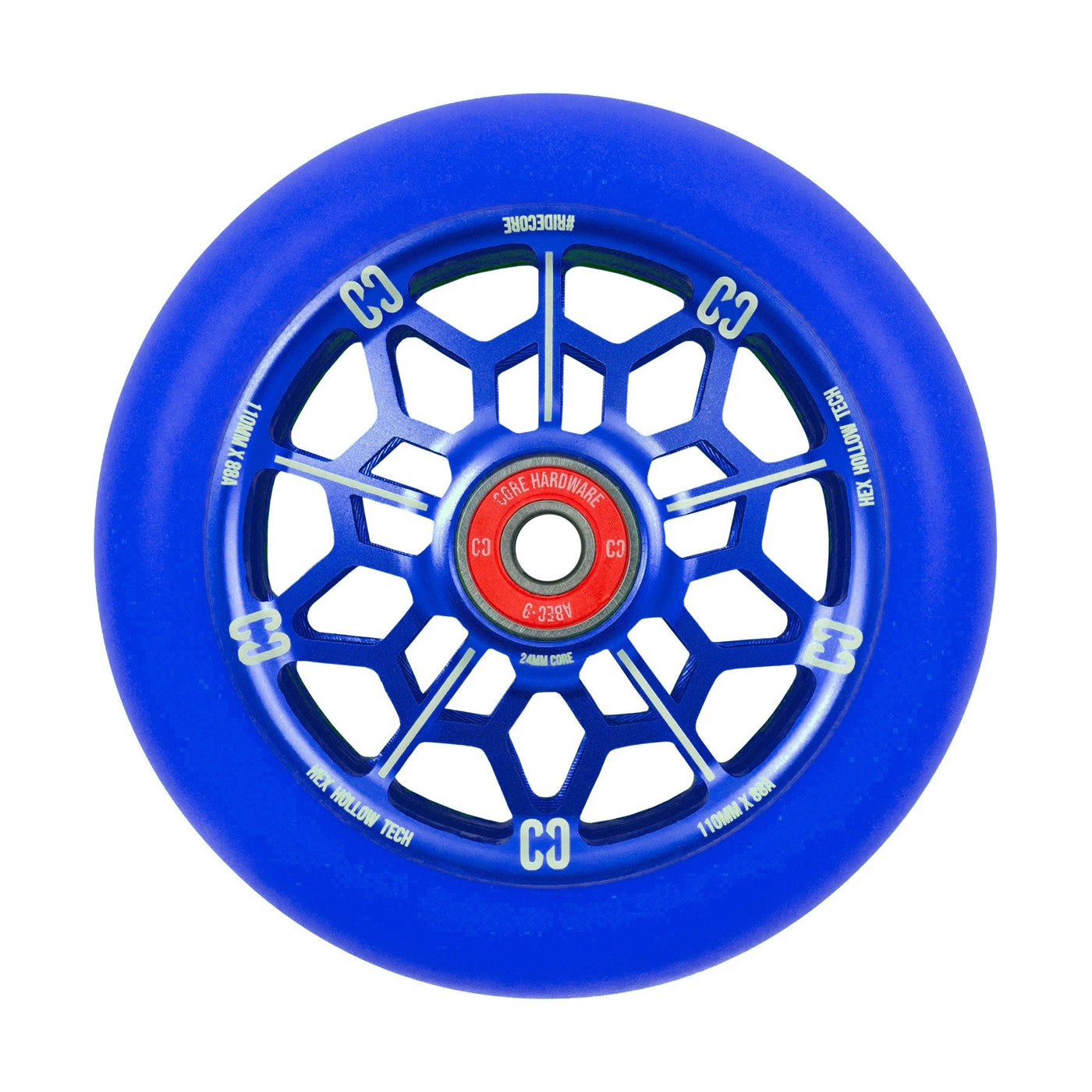 CORE Hex Hollow Navy Blue Scooter Wheel 110 MM I Scooter Wheel Single