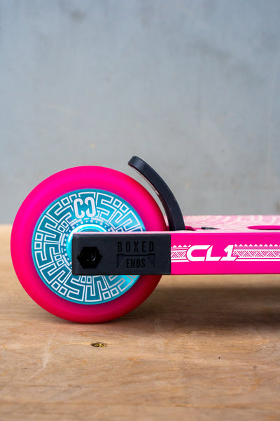 CORE CL1 Complete Stunt Scooter Pink & Teal I Adult Stunt Scooter Zoomed In Back