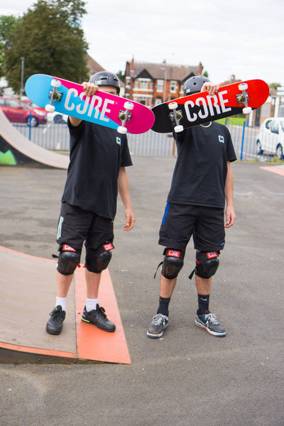 CORE Complete Skateboard C2 Split Teal & Black 7.75 I Complete Skateboards Multi Color