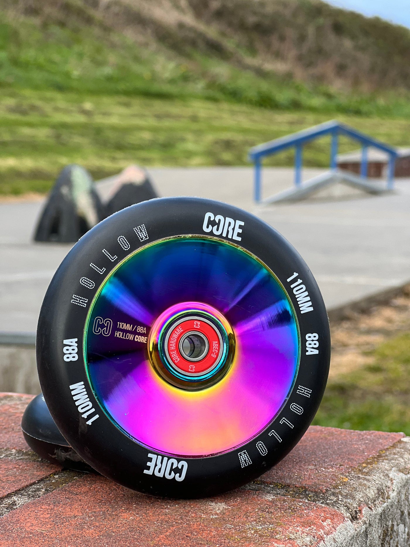 CORE Hollow V2 Neo Chrome Scooter Wheel 110mm I Stunt Scooter Wheel Skatepark