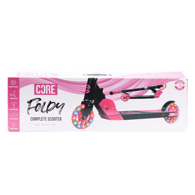 CORE Kids Foldy Black & Pink Kick Scooter For Kids I Kick Scooter For Kids Box