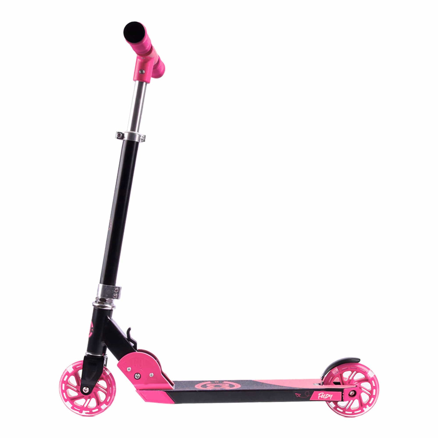 CORE Kids Foldy Black & Pink Kick Scooter For Kids I Kick Scooter For Kids Angled