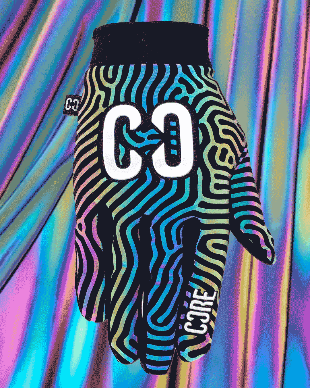 CORE Protection Aero BMX Gloves Neo Chrome I Bike Gloves GIF