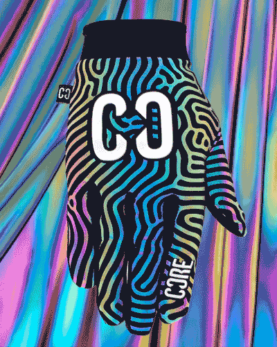 CORE Protection Aero BMX Gloves Neo Chrome I Bike Gloves GIF