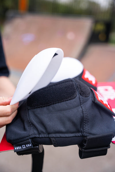 CORE Replacement Pro Park Knee Caps White I Scooter Knee Pads Holding Product
