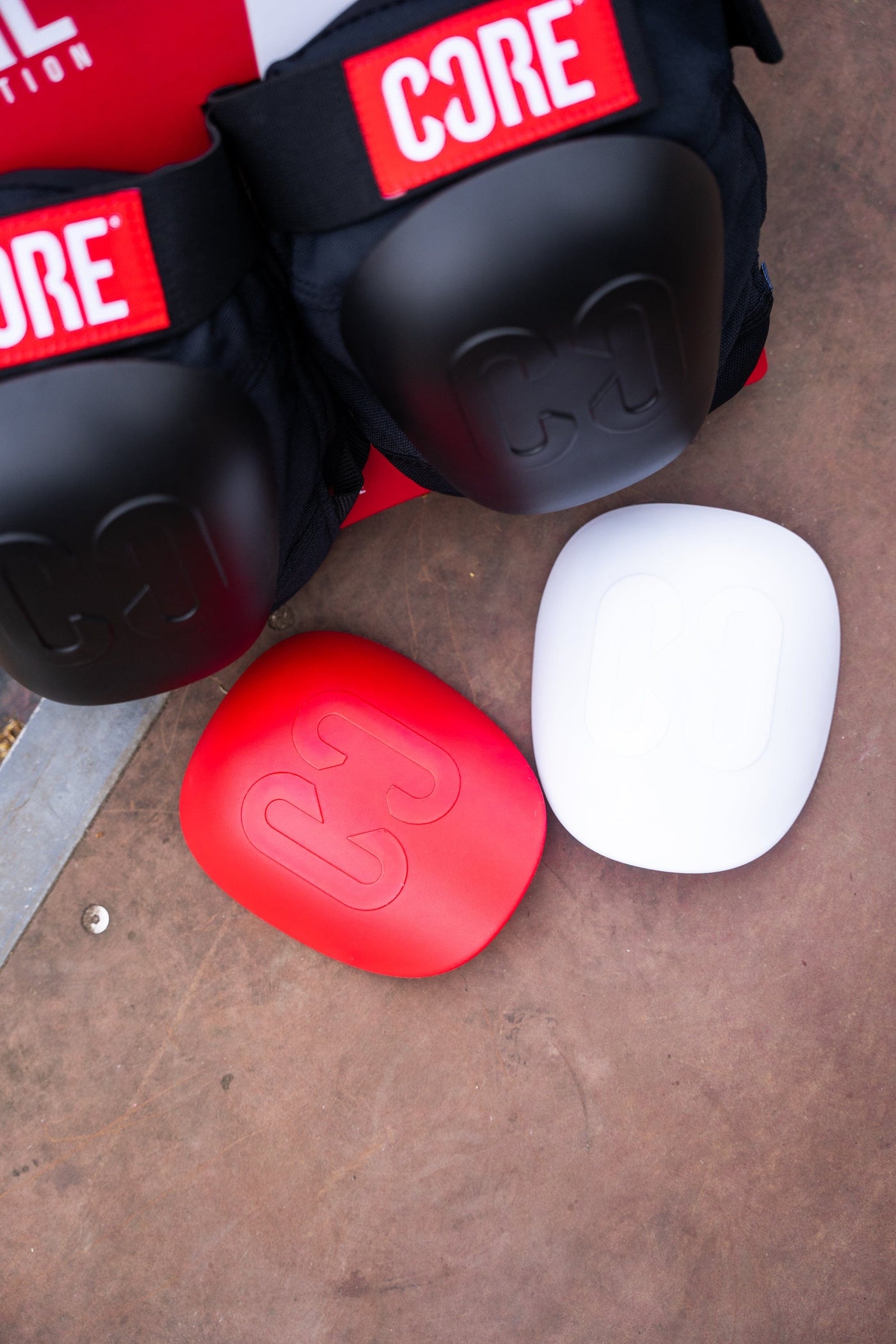 CORE Replacement Pro Park Knee Caps White I Scooter Knee Pads Multi Color
