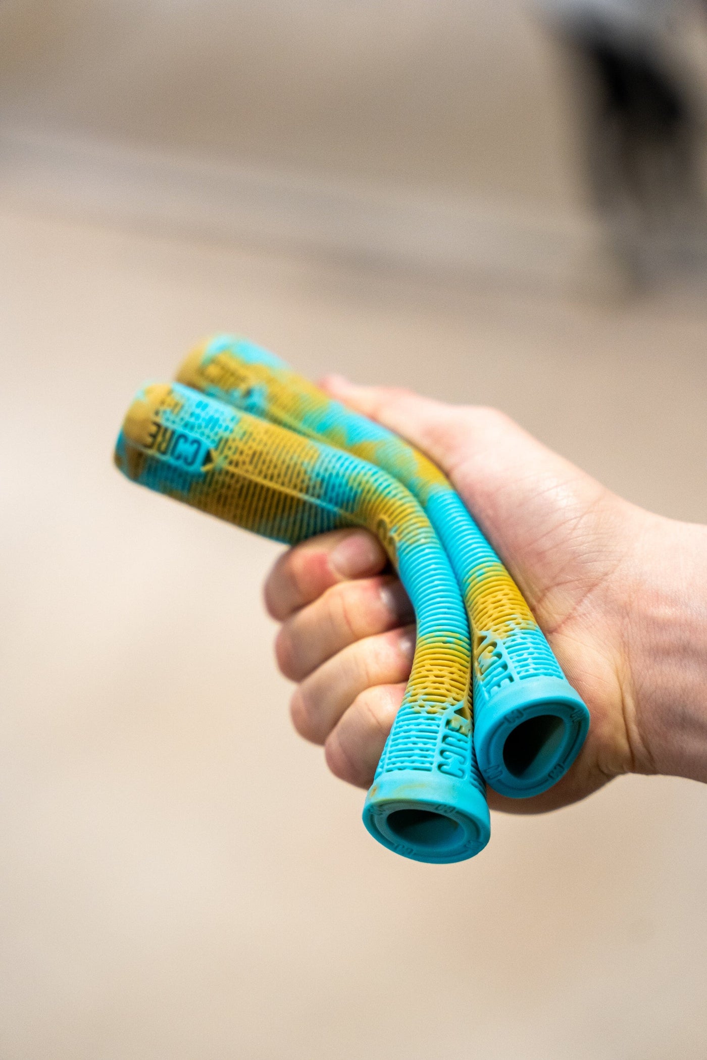 CORE Scooter Handlebar Grips Beach/Teal/Gum I Scooter Handlebar Grips Squish