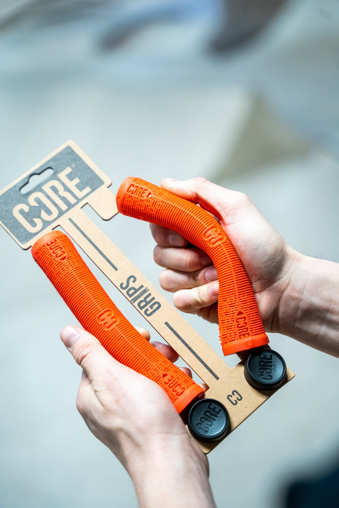CORE Skinny Boy Scooter Handlebar Grips 170mm Red I Scooter Grips Squish