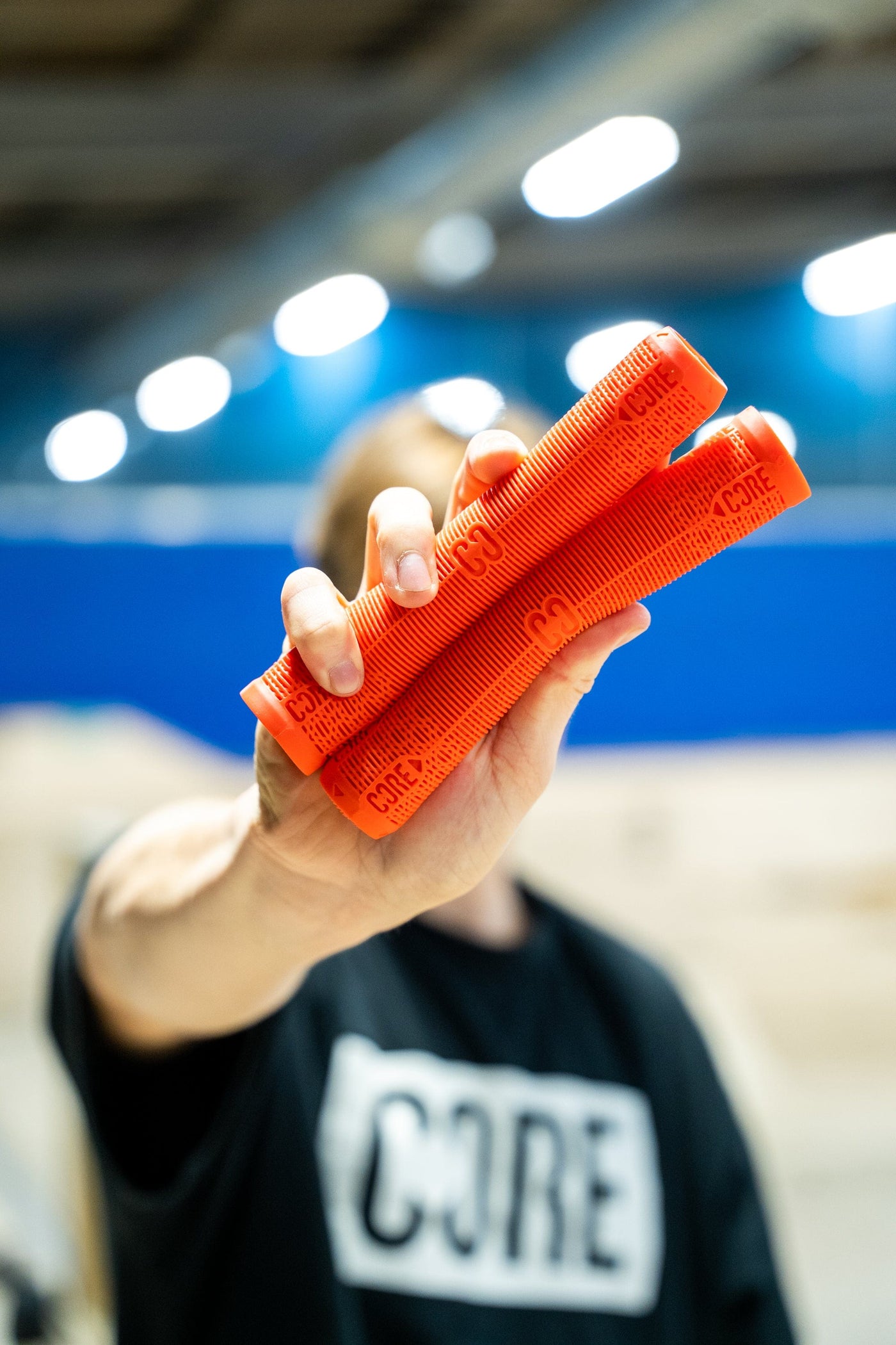 CORE Skinny Boy Scooter Handlebar Grips 170mm Red I Scooter Grips Holding Product