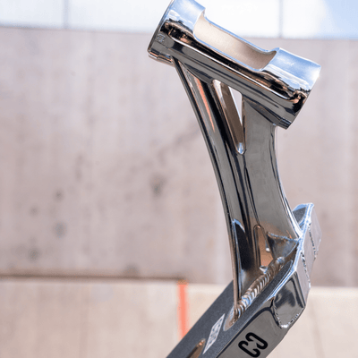 CORE SL2 Stunt Scooter Deck Chrome I Scooter Deck Skatepark Front Zoomed