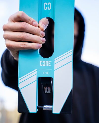 CORE SL2 Stunt Scooter Deck Blue I Scooter Deck Zoomed Holding
