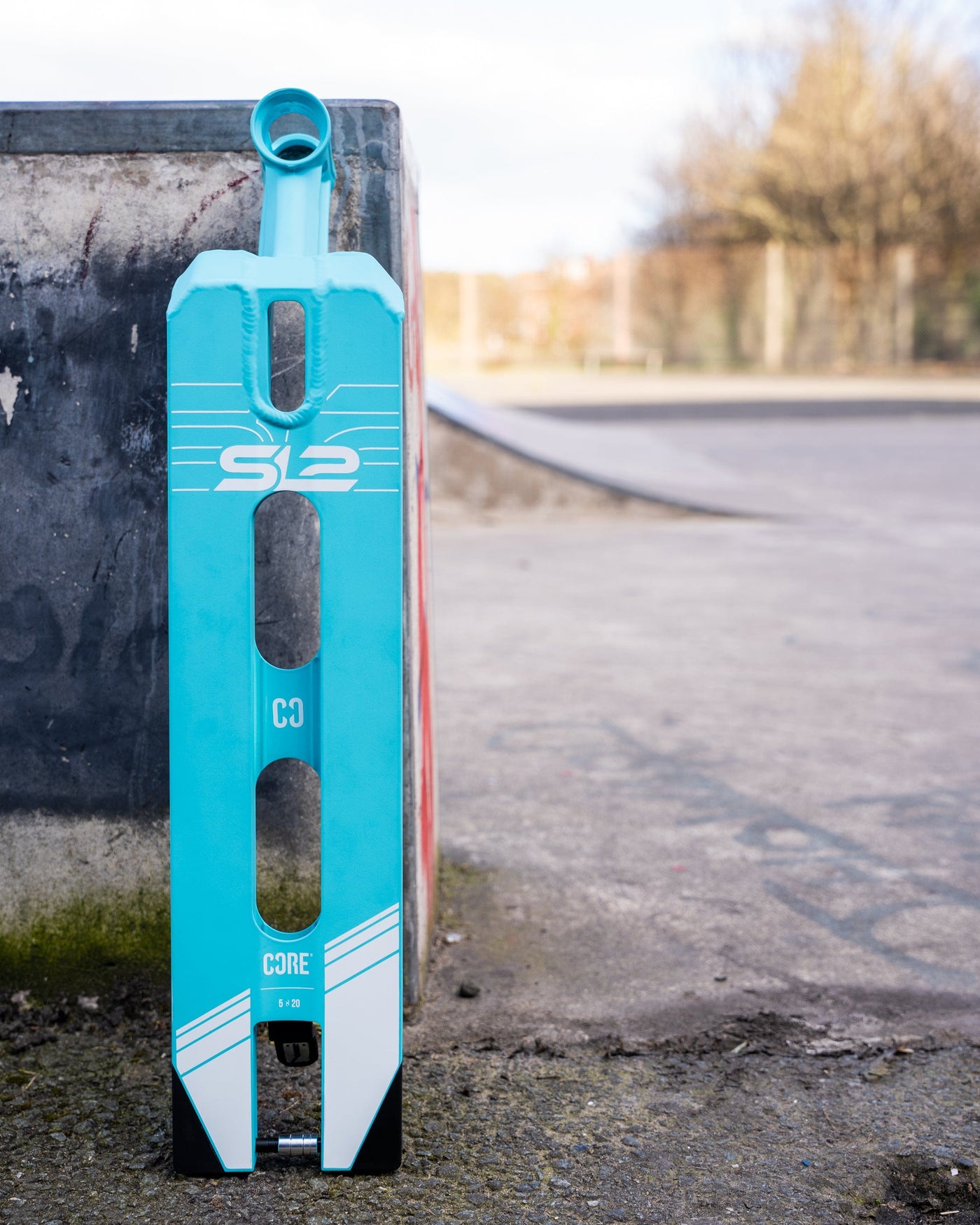 CORE SL2 Stunt Scooter Deck Blue I Scooter Deck Leaning Ramp