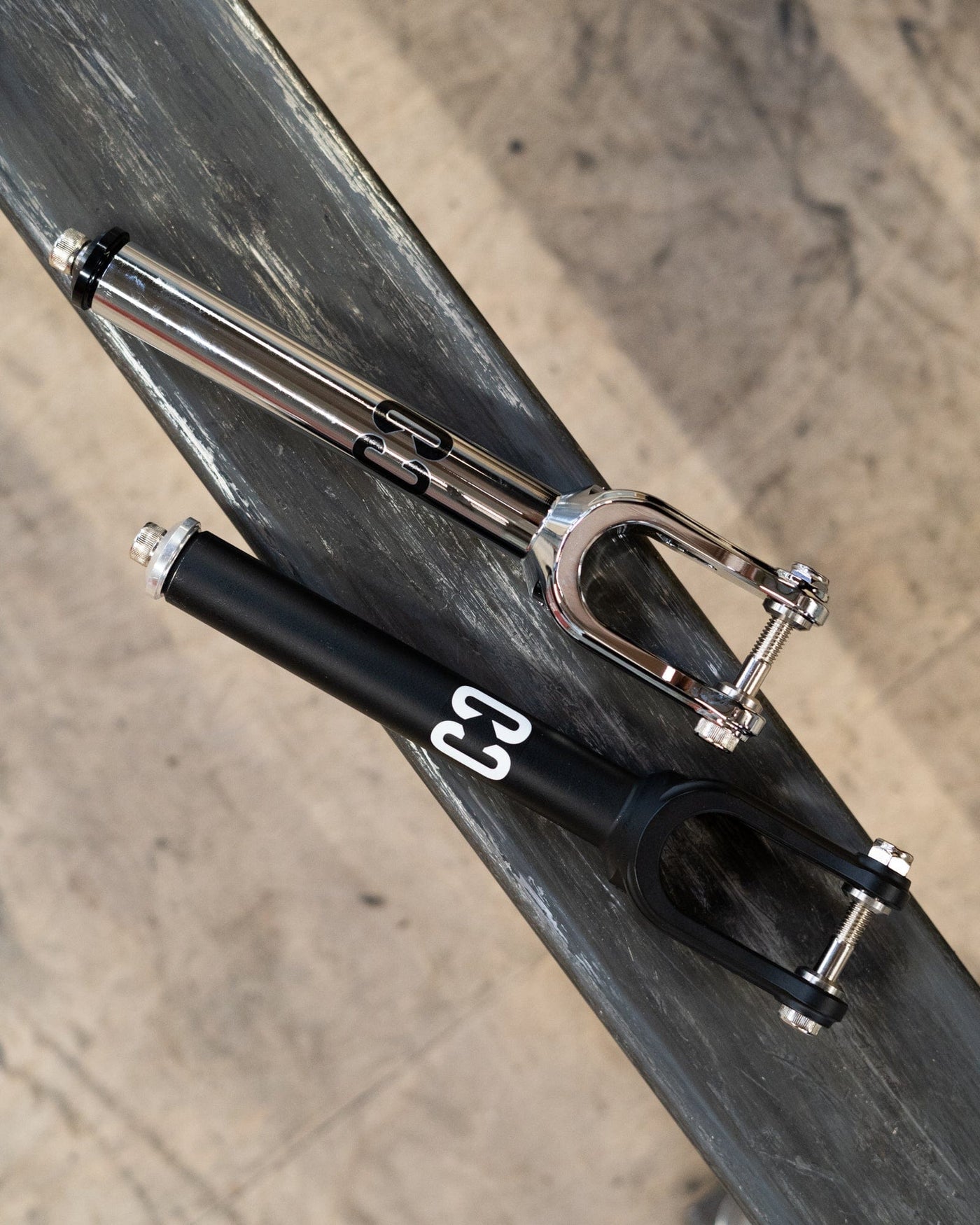 CORE SL2 IHC  Scooter Fork Chrome I Scooter Fork Alternate Angle