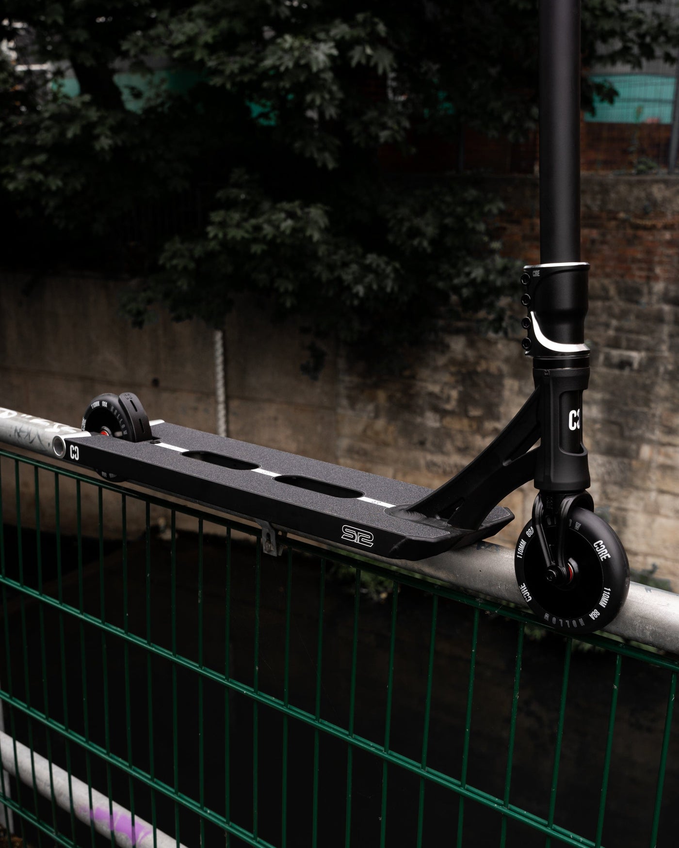 CORE ST2 Stunt Scooter Black I Adult Stunt Scooter Bottom Wheels