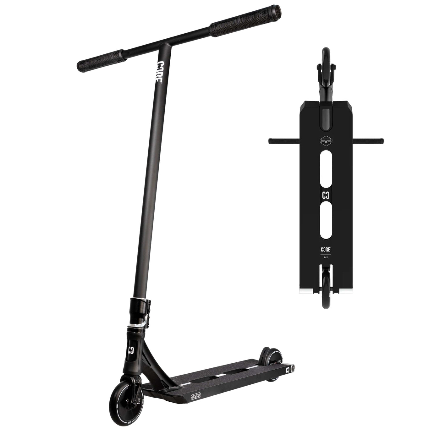 CORE ST2 Stunt Scooter Black I Adult Stunt Scooter Bottom Angled