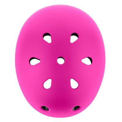 Core Action Sports BMX Helmet Neon Pink I Skateboard Helmet Top Down